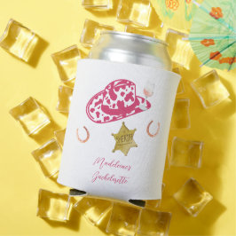 Enfriador De Latas Sombrero de vaquera personalizado rosa para desped