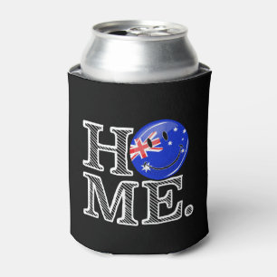 Enfriador De Latas Sonriente Bandera Australiana Calentamiento de hog