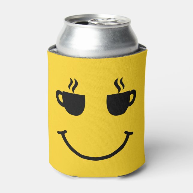 Enfriador De Latas Sonrisa en la copa de café (Lata Anverso)