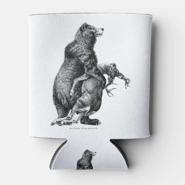 Enfriador De Latas Sopa grizzly Huning Deer Simple Drawing (Anverso)