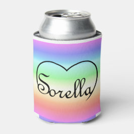 Enfriador De Latas Sorella Hermana Italiana Corazón Arcoiris