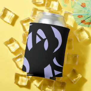 Enfriador De Latas Sorprendente arte moderno negro y lavanda