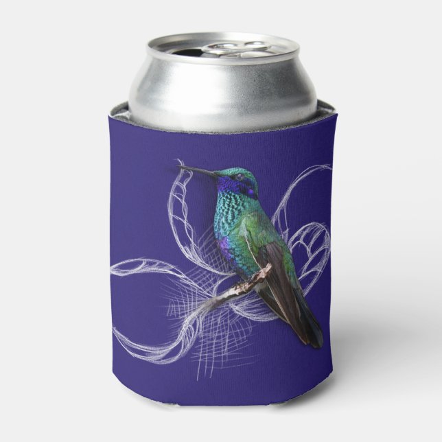 Enfriador De Latas Sorprendente Hummingbird - personaliza agregando n (Lata Anverso)