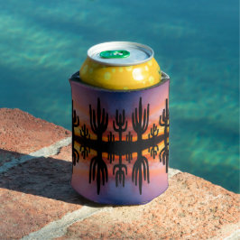 Enfriador De Latas Southwestern Desert Landscape Cactus Sunrise Image