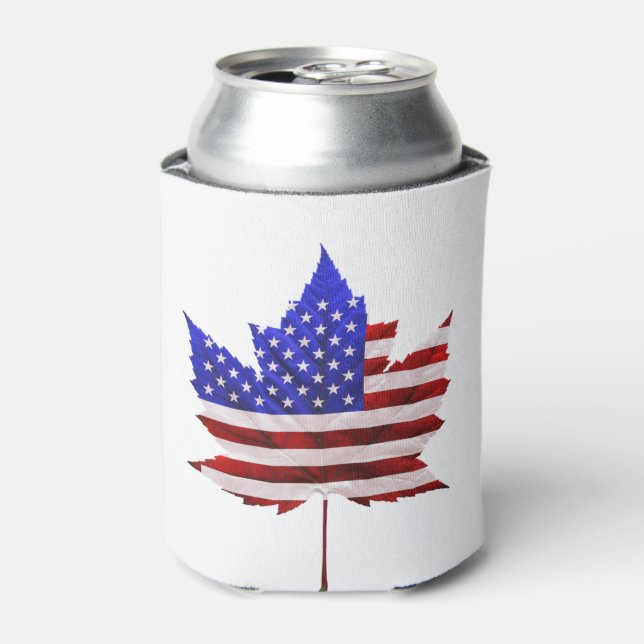 Enfriador De Latas Souvenir USA de Canadá (Lata Anverso)
