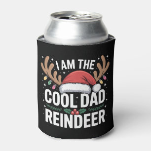 Enfriador De Latas Soy el sombrero de luces de Navidad de reno de pap
