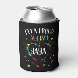 Enfriador De Latas Soy un orgulloso autismo Yaya Autism Awareness T-s