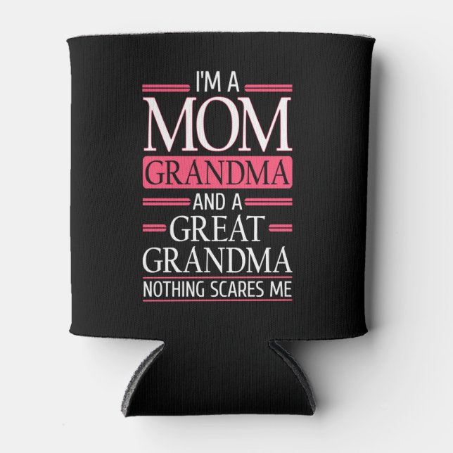 Enfriador De Latas Soy Una Gran Abuela - Graciosa Abuela Grande (Anverso)
