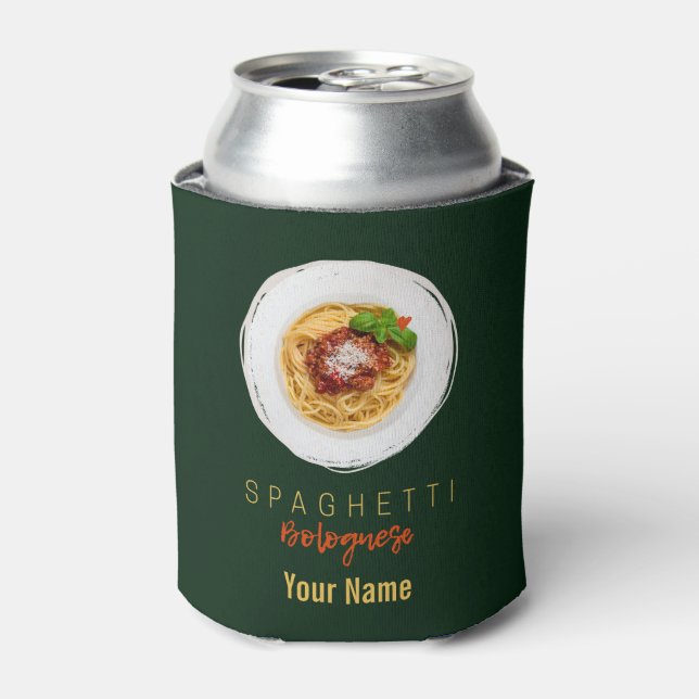 Enfriador De Latas Spaghetti bolognese pasta noodle gourmet chef (Lata Anverso)
