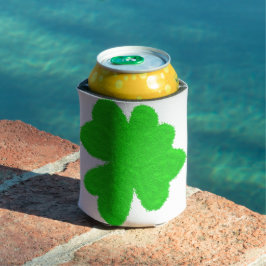 Enfriador De Latas Sparkly shamrock afortunado clover St. Patrick's D