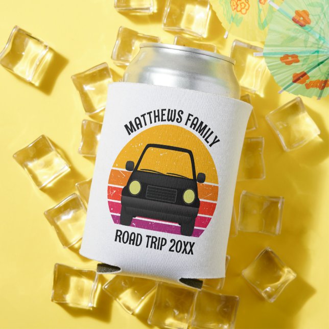 Enfriador De Latas Spring Break Road Trip Sunset Customized (Verano in situ)