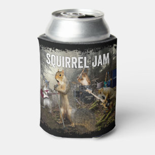 Enfriador De Latas Squirrel Jam - banda de rock divertida