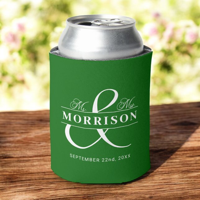 Enfriador De Latas Sr. Emerald Green Wedding Favor (Subido por el creador)