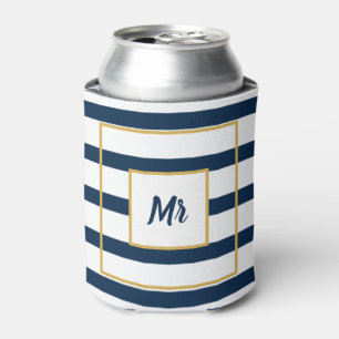 Enfriador De Latas Sr. náutico de las rayas de la marina de guerra