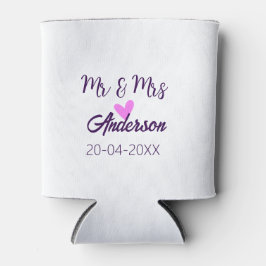 Enfriador De Latas Sr. y Sra. añada apellido fecha año de boda favor 