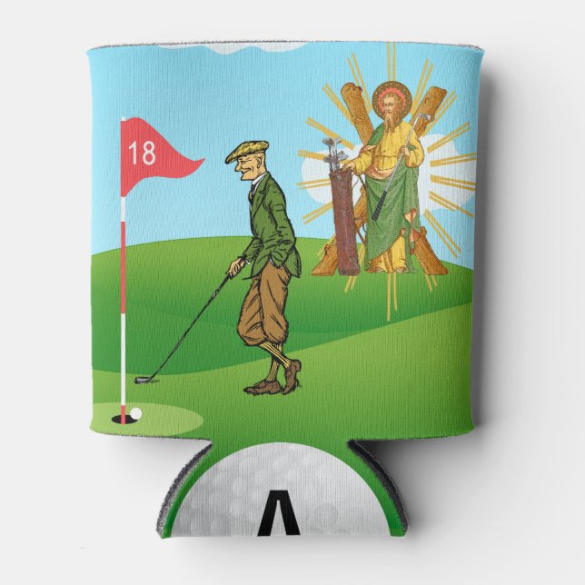 Enfriador De Latas SS. Andrew y Jude con 2 hombres de golf (Anverso)