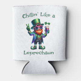 Enfriador De Latas St. Patrick's Day Funny text, Leprechaun