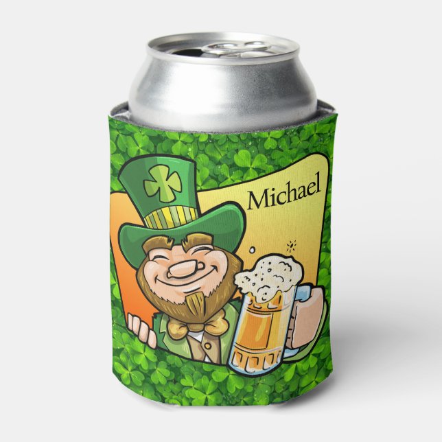 Enfriador De Latas St. Patrick's Day Personalize Name or Text (Lata Anverso)