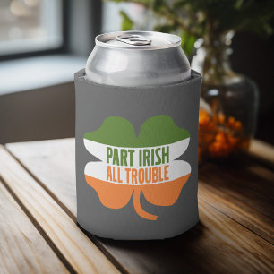 Enfriador De Latas St Patricks Day shamrock - Part Irish All Trouks