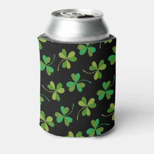 Enfriador De Latas St Patrones Día Cuto Shamrock Patrón Verde Negro