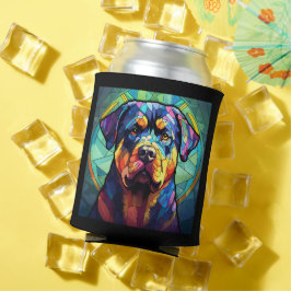 Enfriador De Latas Stained Glass Rottweiler 