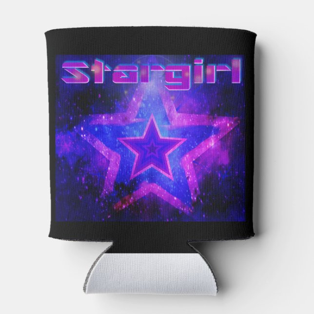 Enfriador De Latas StarGirl - Morado Y Koozie Negro (Reverso)