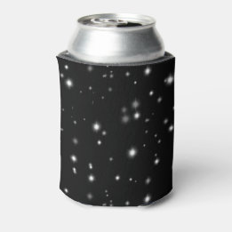 Enfriador De Latas Starlight Sparkles Black and White Stars