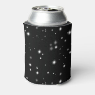 Enfriador De Latas Starlight Sparkles Black and White Stars
