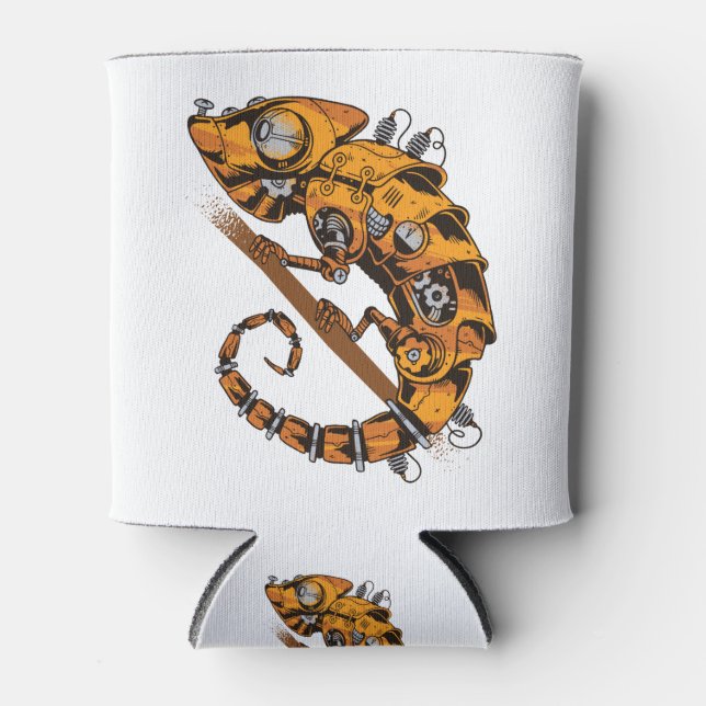 Enfriador De Latas Steampunk Chameleon (Anverso)