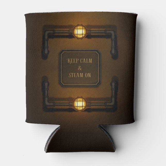 Enfriador De Latas Steampunk, era de la máquina (Anverso)