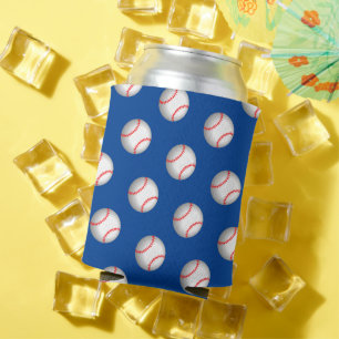 Enfriador De Latas Stitching rojo del béisbol blanco