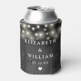 Enfriador De Latas String ilumina el Boda de Boho Barn de Madera Negr