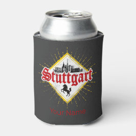 Enfriador De Latas Stuttgart City Alemania Retro Skyline Vintage