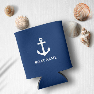 Enfriador De Latas Su nombre de barco Anchor Azul
