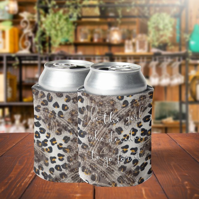 Enfriador De Latas Sublimación de cuero falso Leopardo occidental (Subido por el creador)