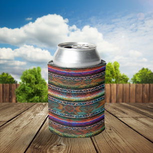 Enfriador De Latas Sublimación del estilo serape americano nativo