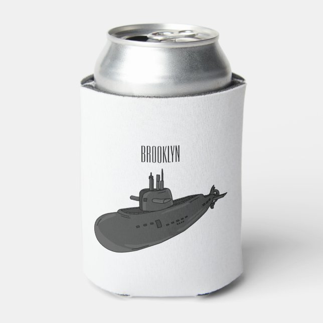 Enfriador De Latas Submarine cartoon illustration (Lata Anverso)