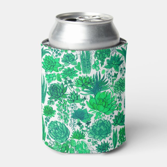 Enfriador De Latas Suculento jardín (Lata Anverso)