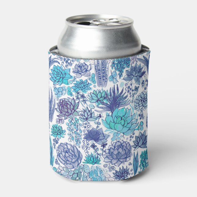 Enfriador De Latas Suculento jardín (Lata Anverso)
