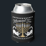 Enfriador De Latas Suéter Feo Divertido Meowzel Tov Janucá Hanukkah<br><div class="desc">Suéter Feo Divertido Meowzel Tov Janucá Hanukkah</div>