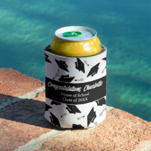 Enfriador De Latas Suministros de Fiesta de capas blancas negras de g