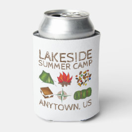 Enfriador De Latas Summer Camp Compass Campfire Smores Tent Trailmix