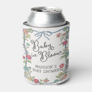 Enfriador De Latas Summer Garden Fiesta Bright Floral Baby Shower