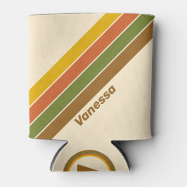 Enfriador De Latas Sunrise Clover Stripes with Name