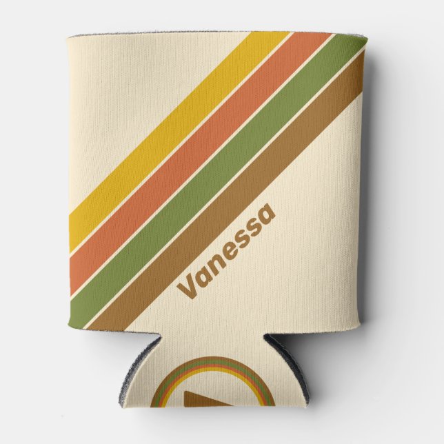 Enfriador De Latas Sunrise Clover Stripes with Name (Anverso)