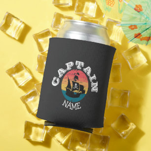 Enfriador De Latas Sunset Jolly Roger Pirate Barco Fiesta
