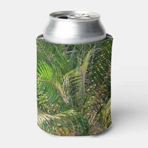 Enfriador De Latas Sunset Lit Palm Fronds Tropical