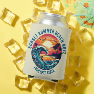 Enfriador De Latas Sunset Surfing Beach Buzz