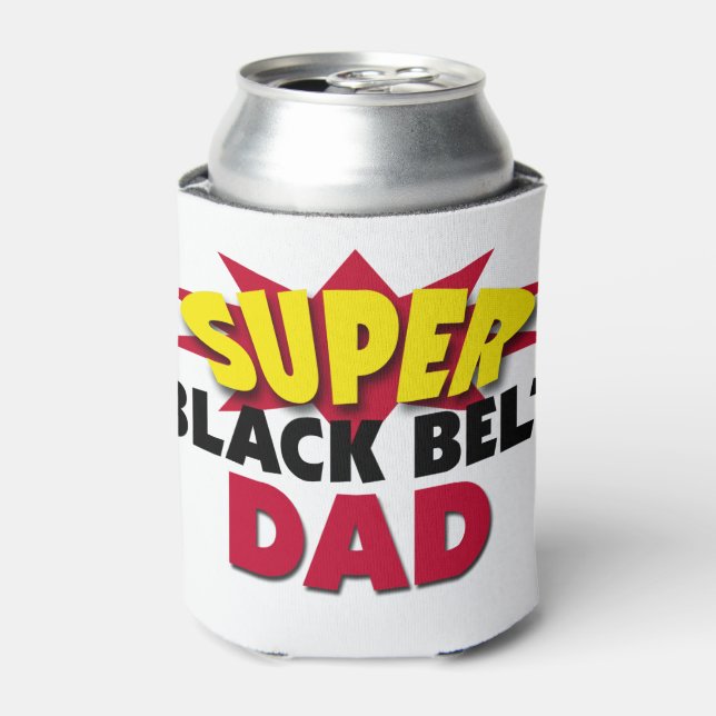 Enfriador De Latas Super Black Belt Dad (Lata Anverso)