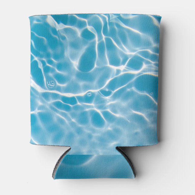 Enfriador De Latas Superficie de agua azul, abstracto natural (Anverso)